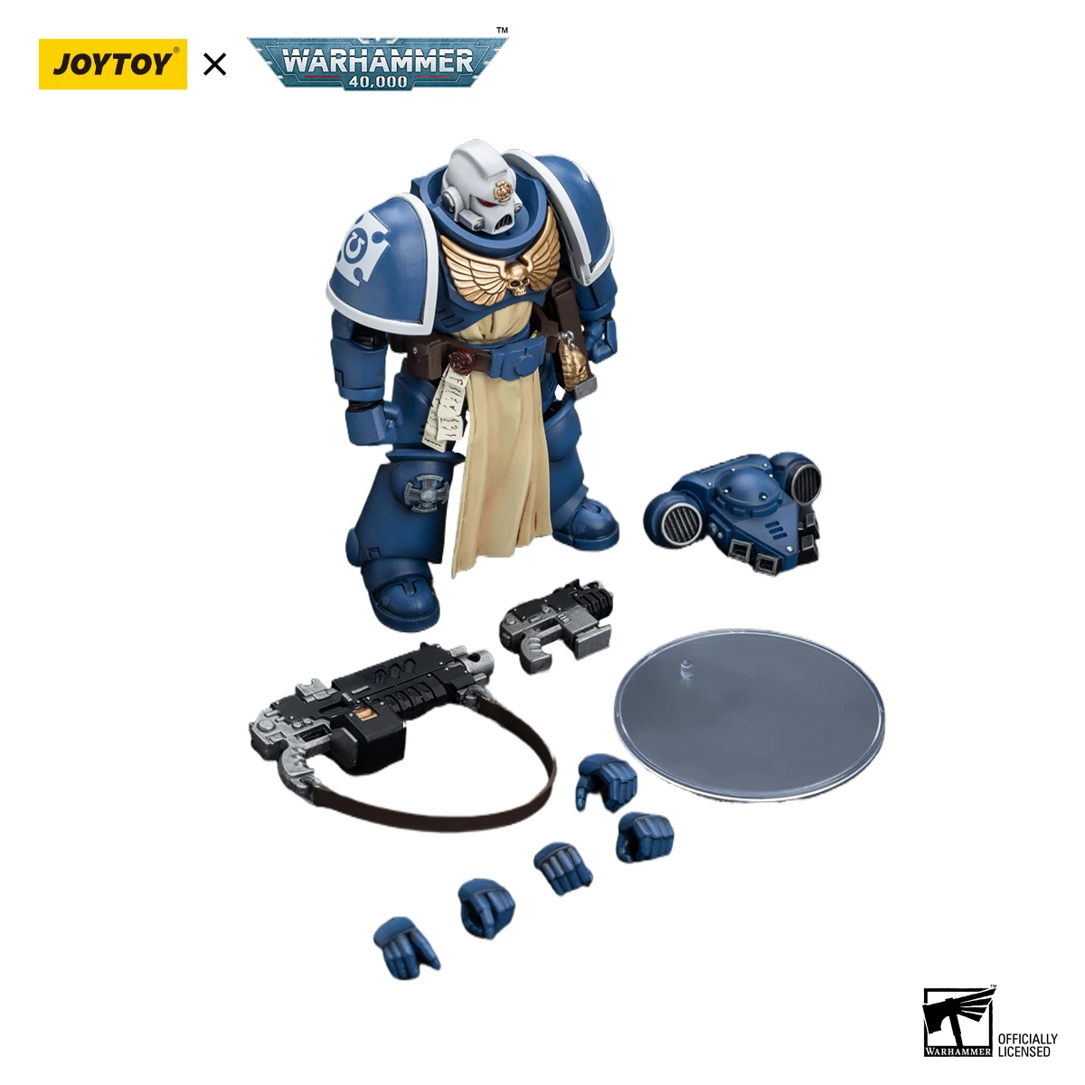 Joytoy warhammer 40k 1/18 figura de ação ultramarines sternguard veterano com parafuso rifle anime figuras brinquedos modelo