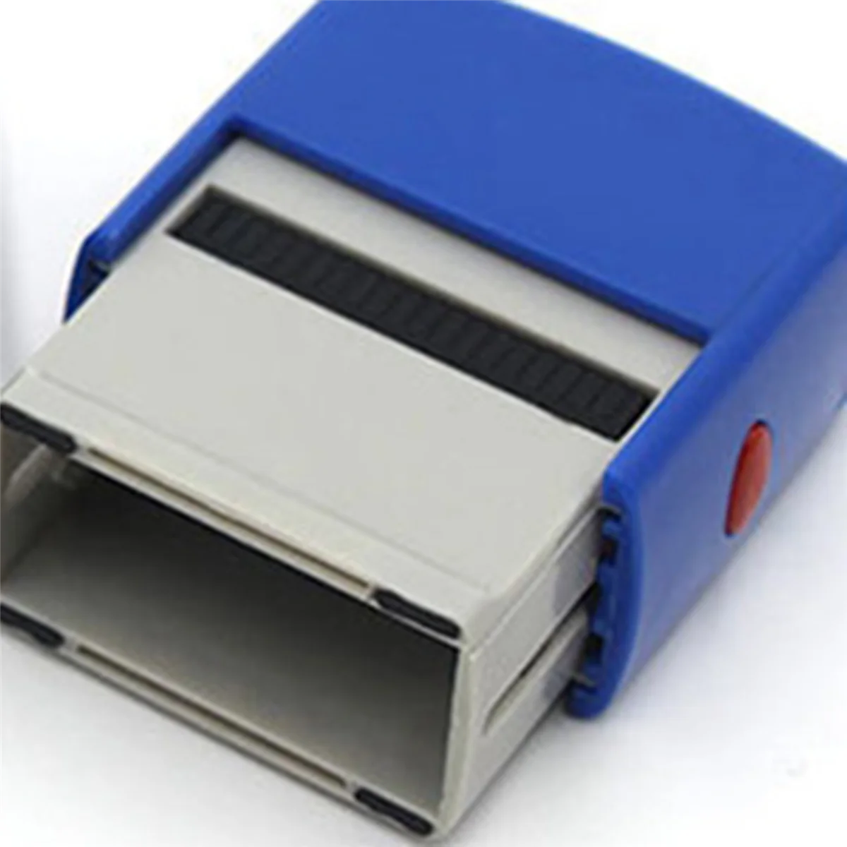 N18R 3X Self Inking Stamp Set Custom Personalised DIY Name Number Address Printing Rubber Stamp with Tweezers Kit Blue