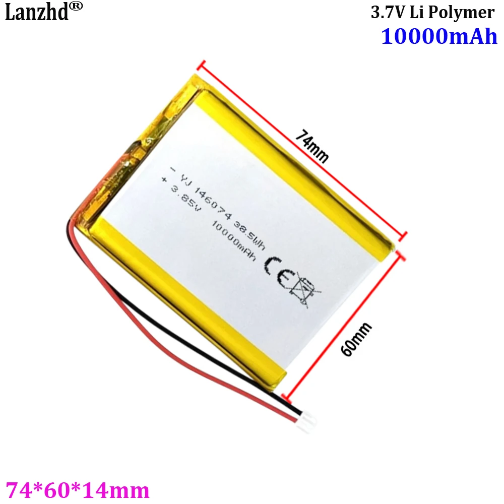 

4.35V Polymer lithium battery 10000MAH high-voltage For power bank cell wireless charger 146074