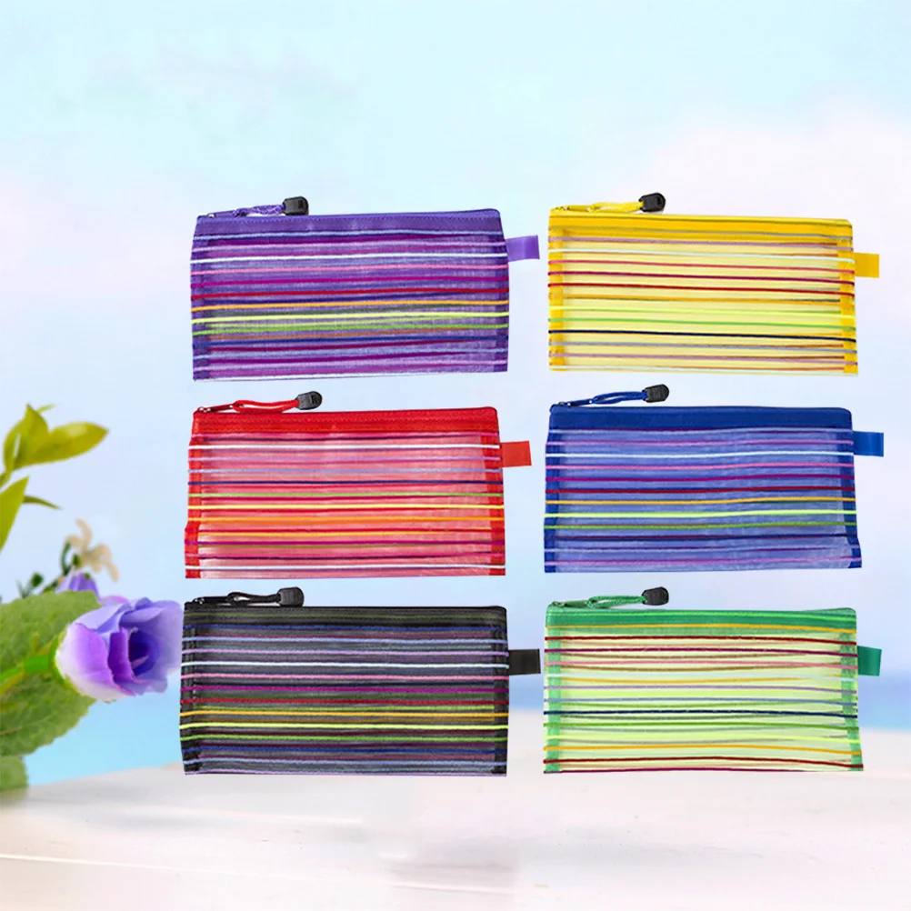 

12 шт. водонепроницаемая нейлоновая сетчатая папка для файлов, портативный органайзер для документов на молнии, держатель для карандашей для школьного офиса