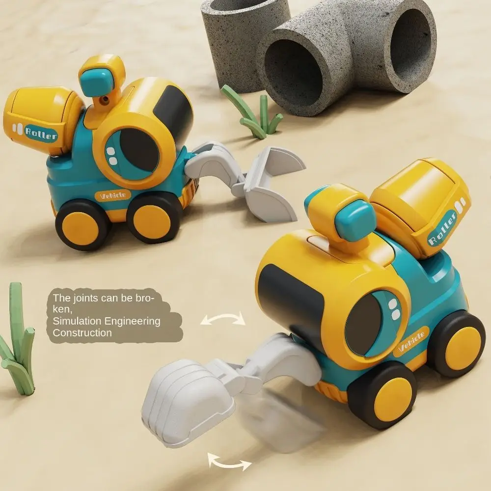 Interesting Plastic Children Engineering Car Toy Vehicles Classic Excavator Toy Tractor Funny Road Roller Toy Birthday Gift