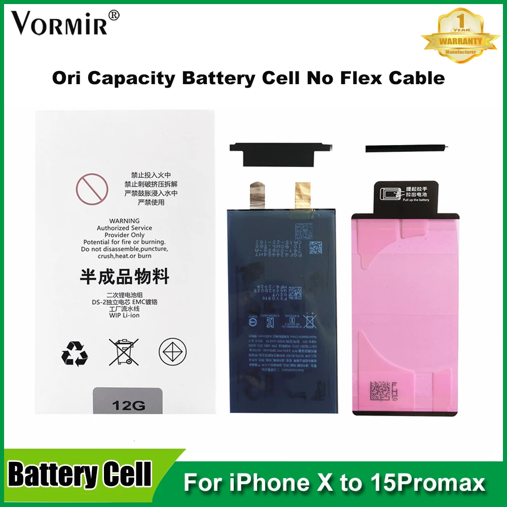 5 teile/los Vormir Akku Zelle Keine Flex für iPhone 11 Batterie Ohne Nachricht 12 13 14 15 Ori Ersatz Reparatur teile