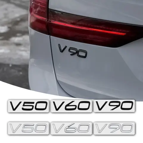 자동차 테일 레터 엠블럼 스티커, 볼보 V50 V60 V90 용, 3D ABS, 자동차 장식 액세서리