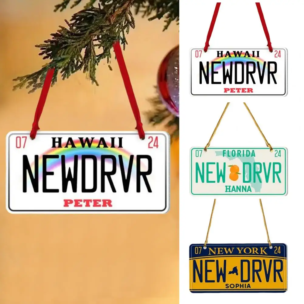 Personalized New Driver Ornament Christmas Ornament for New Driver 2024 New Driver State License Christmas Tree for Friend