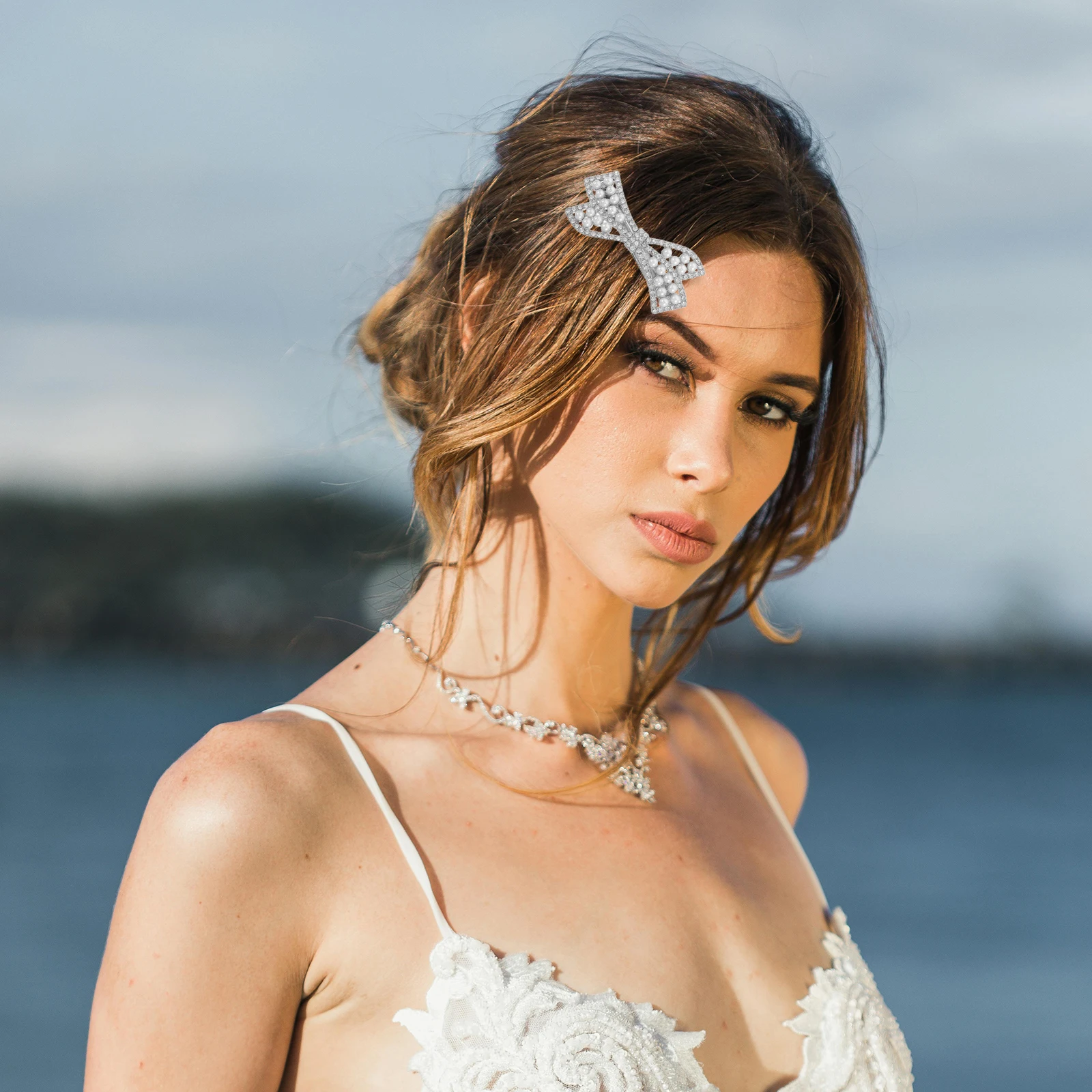 

2 Pcs Irregular Hairpin Bridesmaid Branch Pins Crystal Barrette Accessories Bridal Zinc Alloy Clips French