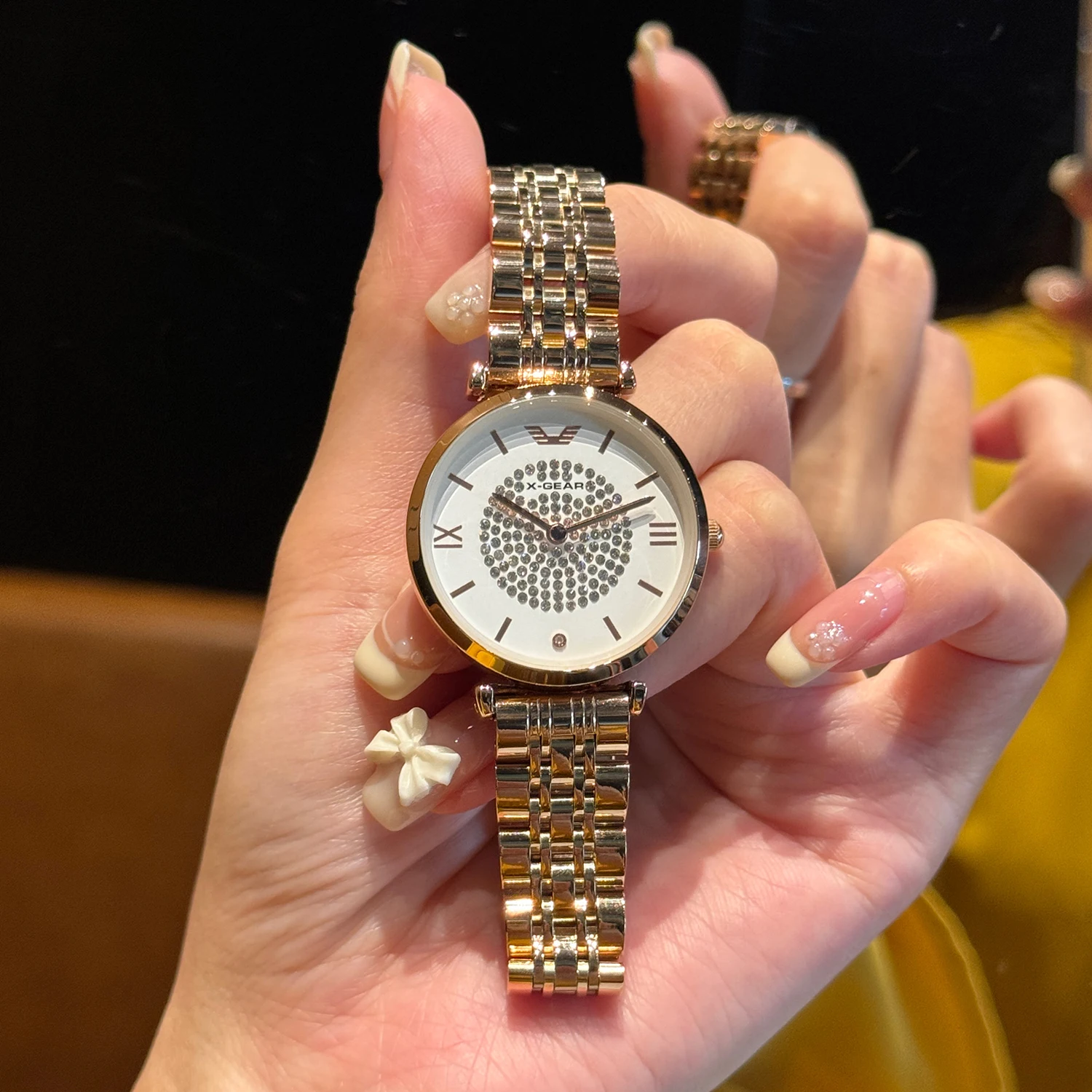 ساعات الزوجين الجديدة – حزام من الفولاذ المقاوم للصدأ، هدية أنيقة من الكوارتز التناظرية له ولها