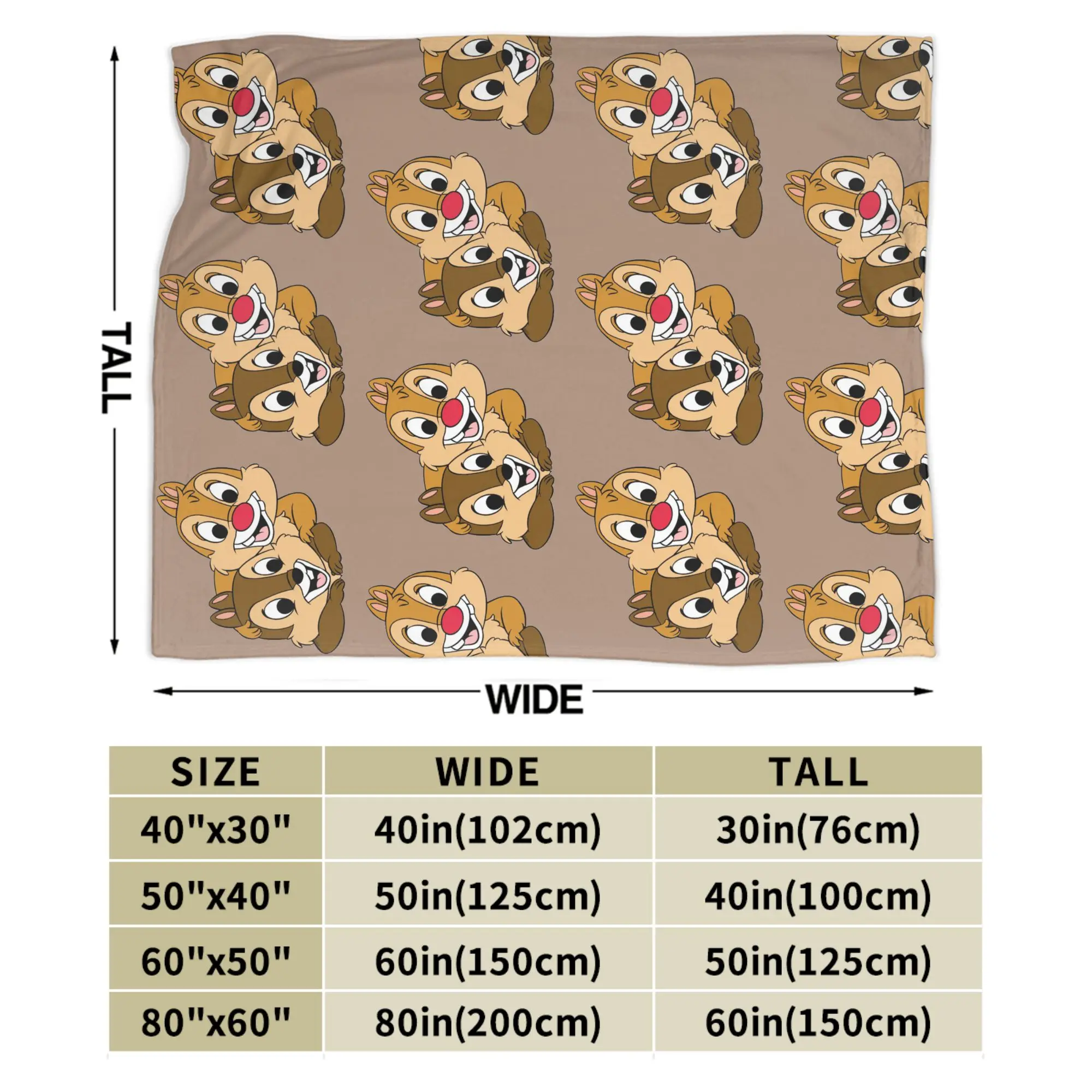 ผ้าห่มฟลานเนลลายการ์ตูนชิปส์แอนด์เดลส์ ลายกระรอกสุดน่ารัก ผ้าห่มนุ่มพิเศษสำหรับนักเรียน ตกแต่งบ้าน ผ้าคลุมเตียงแสนสบาย