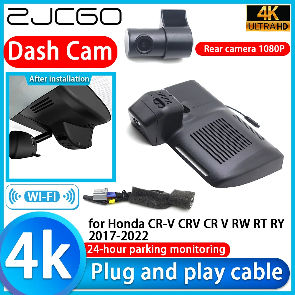 

for Honda CR-V CRV CR V RW RT RY 2017-2022 4K DVR Dash Cam Car Camera Sony Lens 24h Parking Monitor Video Recorder Recording
