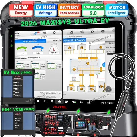 Autel MaxiSYS Ultra EV Intelligent Scanner Diagnosis Tool High-Voltage System & Battery Pack Analyze, Topology2.0 Motor Truspeed