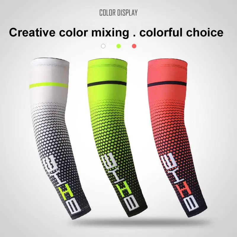 1 Pairs Cooling Sun Sleeves UV Protection Arm Sleeves Arm Cover Sleeve for Outdoor Cycling Mountaineering Fishing Basketball