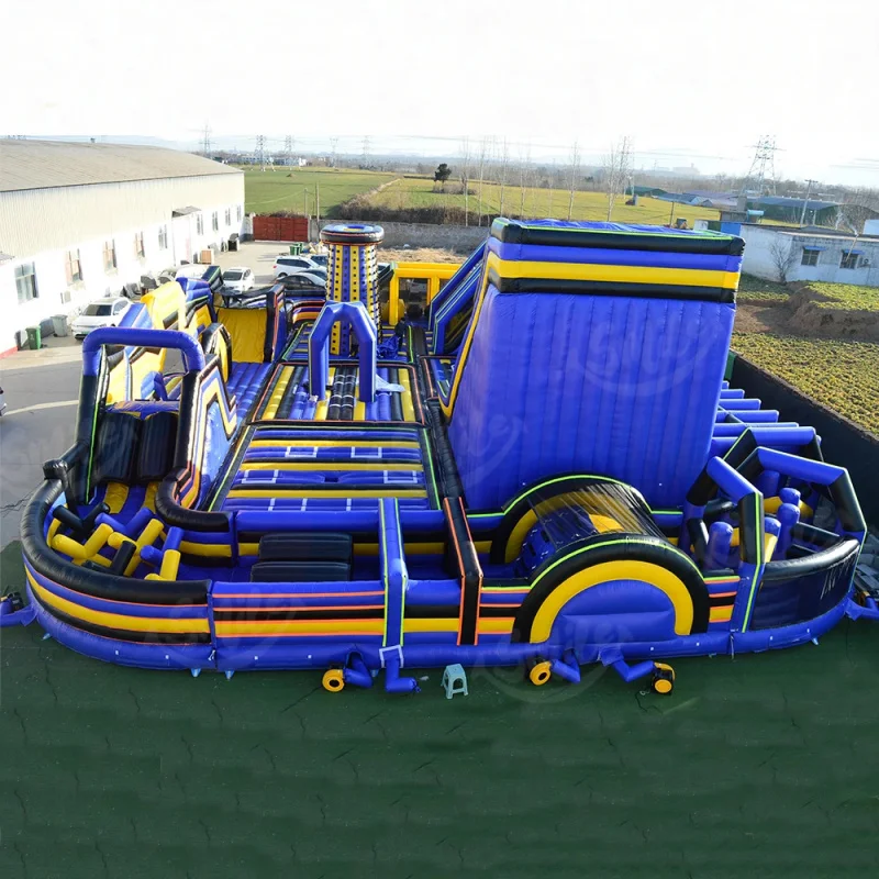 Commercial Grade Giant Inflatable Obstacle Course Party Rental Bouncer Slide Combo PVC Material Eco-Friendly 20x30M