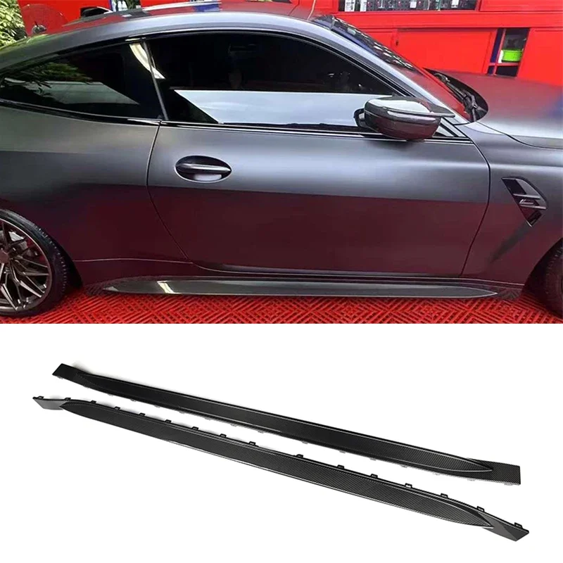 OEM Style Dry Carbon fiber Replacement Side Skirts For M3 G80 4-Door 2021+ G80 M3 Rear Car Side Skirts