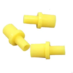 10pc Yellow Syringe silicone soft  pumping air hollow joint part rubber connector 4 4.0 4mm ciss inkjet cartridge cleaning  tool