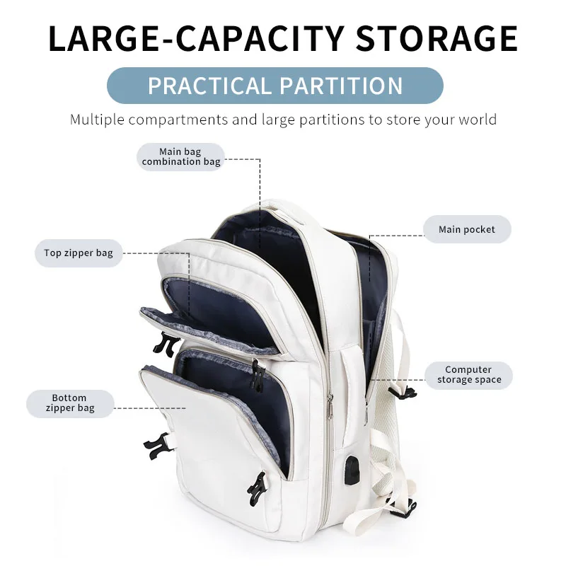 Large Capacity Business Travel Backpack，Computer Bag，Fashionable Backpack，Weekend carry-on backpack，Backpack for work notebook