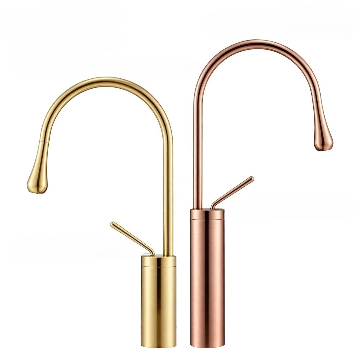 Multi-Color Sleek Luxury Pull Out Kitchen Faucet, Household Hot Cold Sink Tap, Water Drop Faucet with Soft & Dense Dual Modes