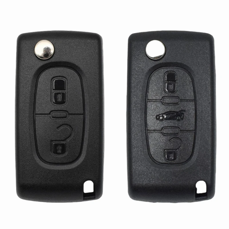 لا شعار OEM 2/3 زر استبدال مفتاح القضية الوجه للطي مفتاح قذيفة لبيجو 207 307 308 407 607 807 لسيتروين C2 C3 C4 C5 C6 #1