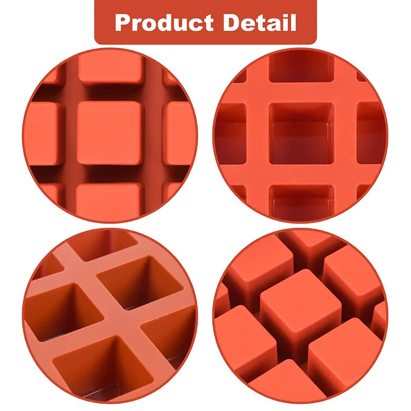 Reusable Square Silicone Mold 15Cavities Candy Chocolate Mousse Cake Baking Tools Dessert Soap Ice cream Truffle Fondant Moulds