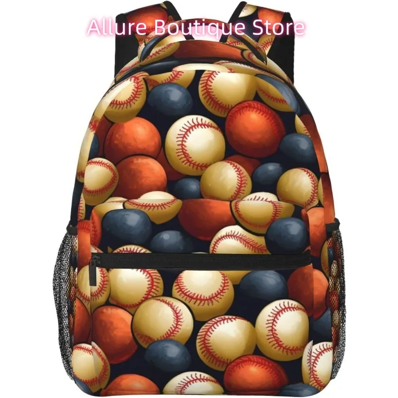 

laptop bag back to school Cute Funny Baseball Lightweight Laptop Backpack Lightweight Multipurpose Travel Casual Daypack Unisex