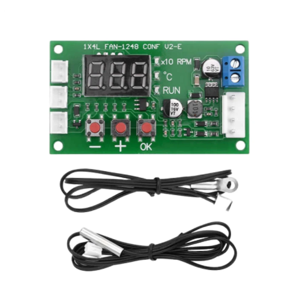 

DC11-55V Digital Display 4-Wire PWM Fan Temperature Control Speed Controller 10V Control Signal Speed Control Support EC EBM Fan