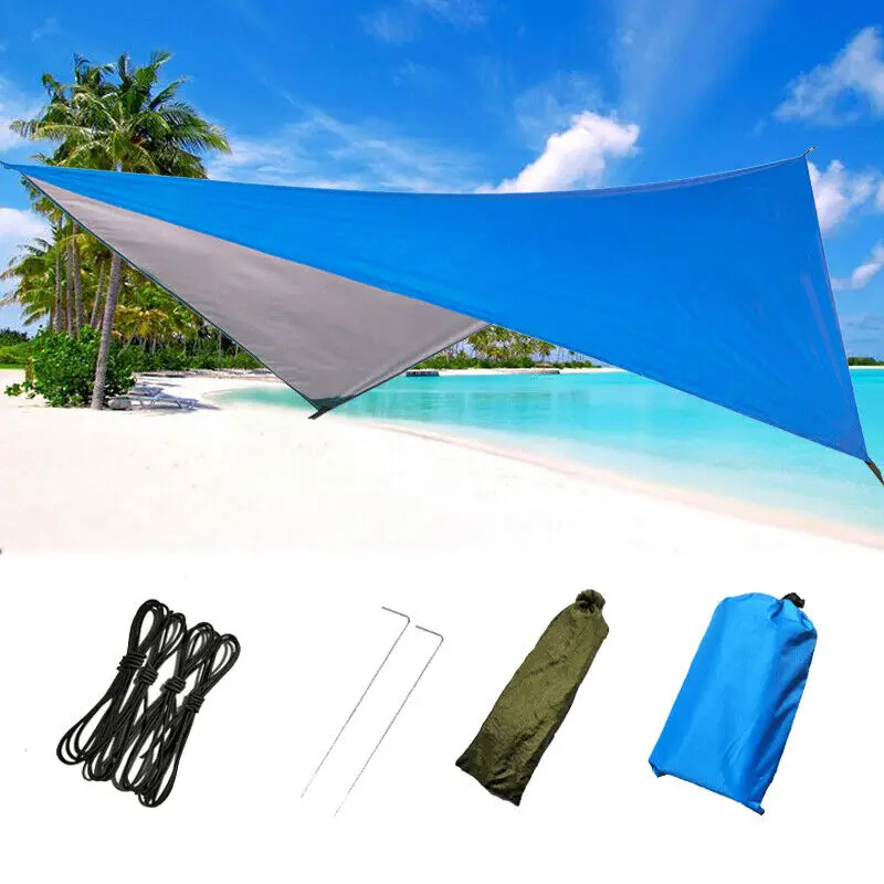 

230*140cm Blue Beach Tent Shade Sun Shelter Beach Canopy Camping Beach Picnic