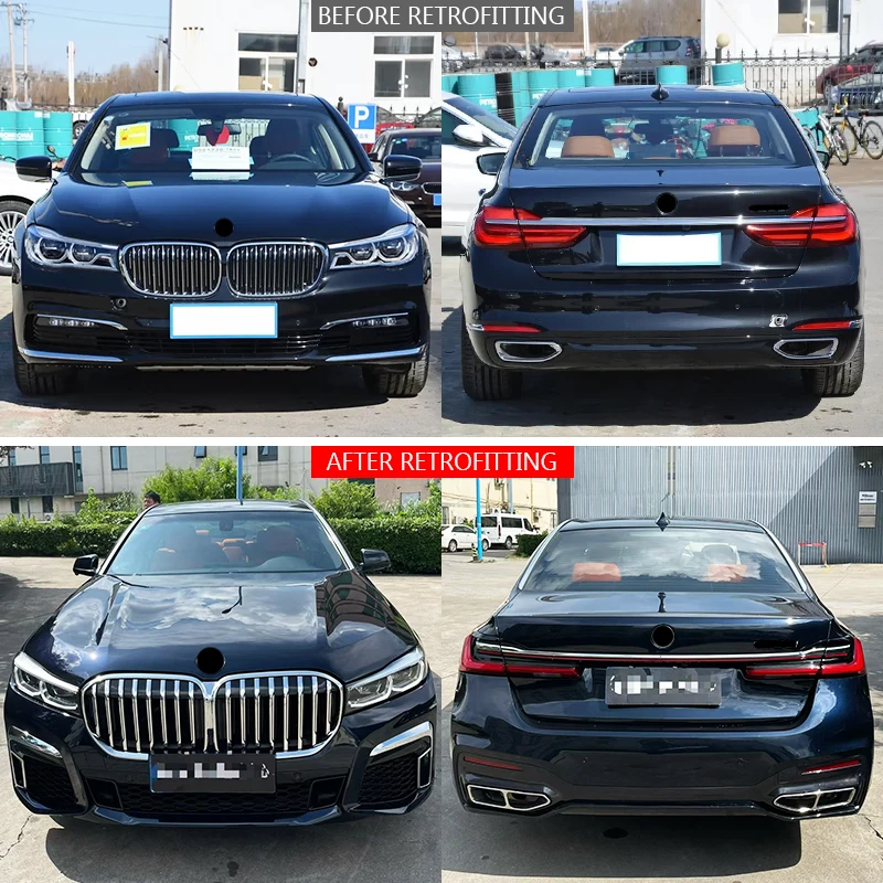 2016-2018 G12 Car Modification Upgrade 2022 Front Bumper Engine Hood Headlights Rear Bumper Taillights Body Kit for  7 Series