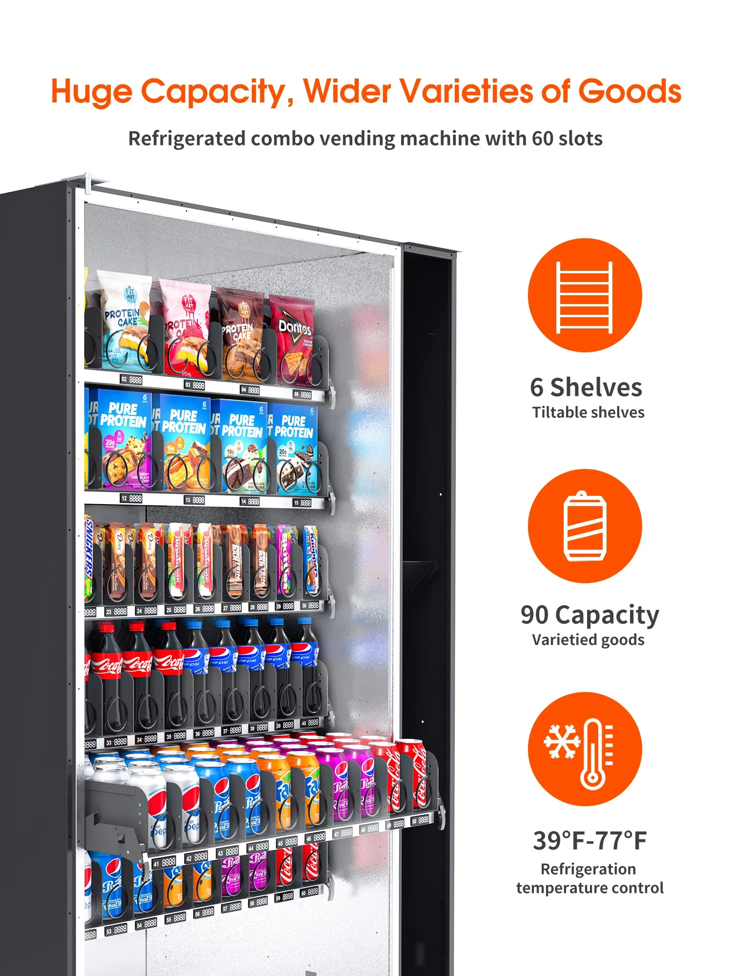 AFEN 10%off USA Stock Ship In 3 Days Large Capacity Commercial Vending Machine With Card Reader For Business Drinks