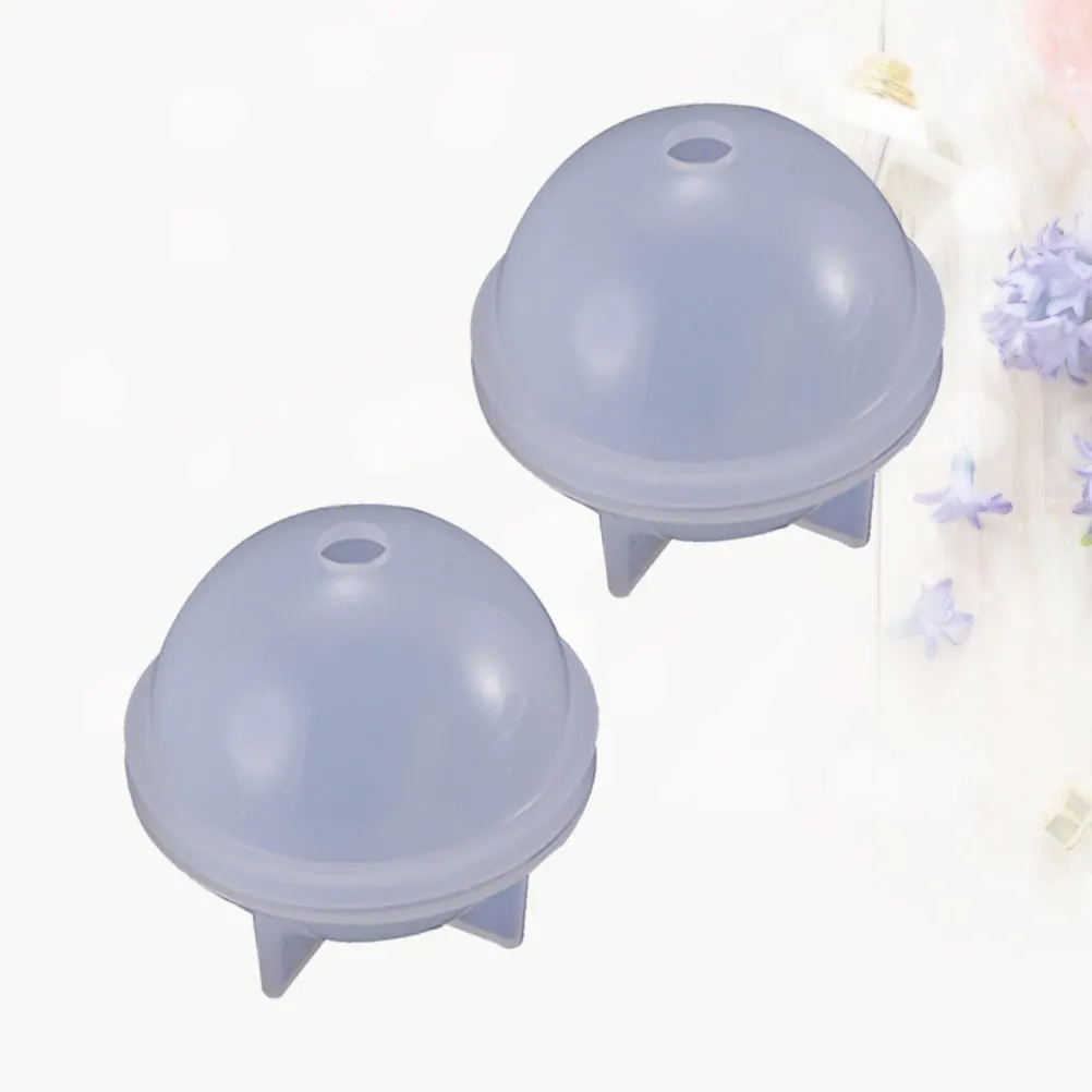 

2 Pcs Ball Mold Shape Epoxy Silicon Crystal Silicone Molds for Resin Sphere Round