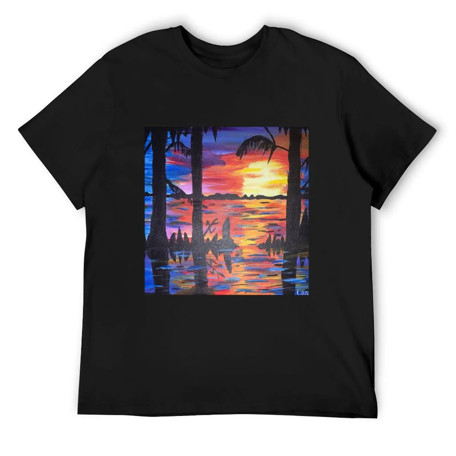 Sunset Reflections.. T-Shirt customs design your own kawaii clothes plain korean fashion t shirt men 100℅ cotton