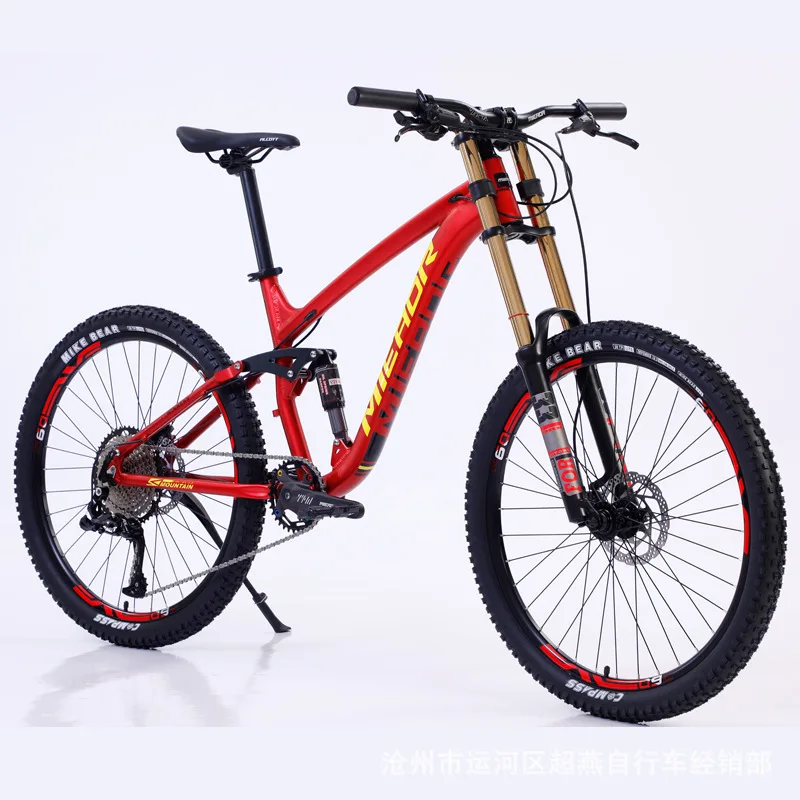 

26 27.5 Inch Soft Tail Mountain Bike 11 Speed Double Damping Downhill DH Bicycle Aluminum Alloy MTB for Adults Hydraulic Brake