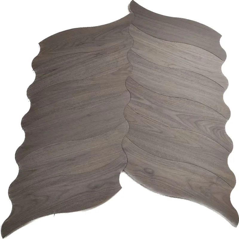 Special-shaped black walnut willow leaf special-shaped parquet floor full birch substrate