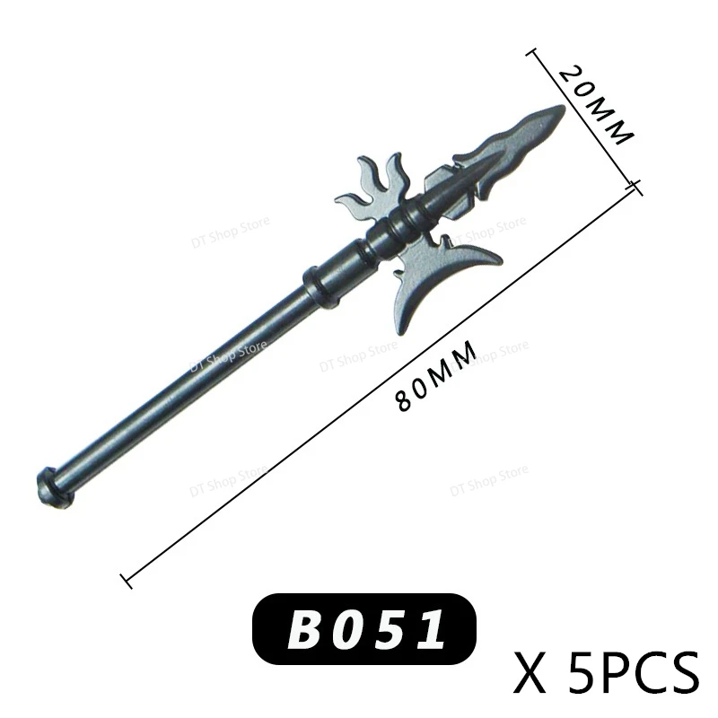 기병 전사 중세 군사 빌딩 블록, 스피어 나이프 검 무기 액세서리 피규어, 장난감 PJT021-025, 어린이, 5 개