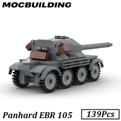 France Military Panhard EBR 105 Tank Heavy Tanks Model Building Blocks Bricks Assembled Toys Display Birthday Gift