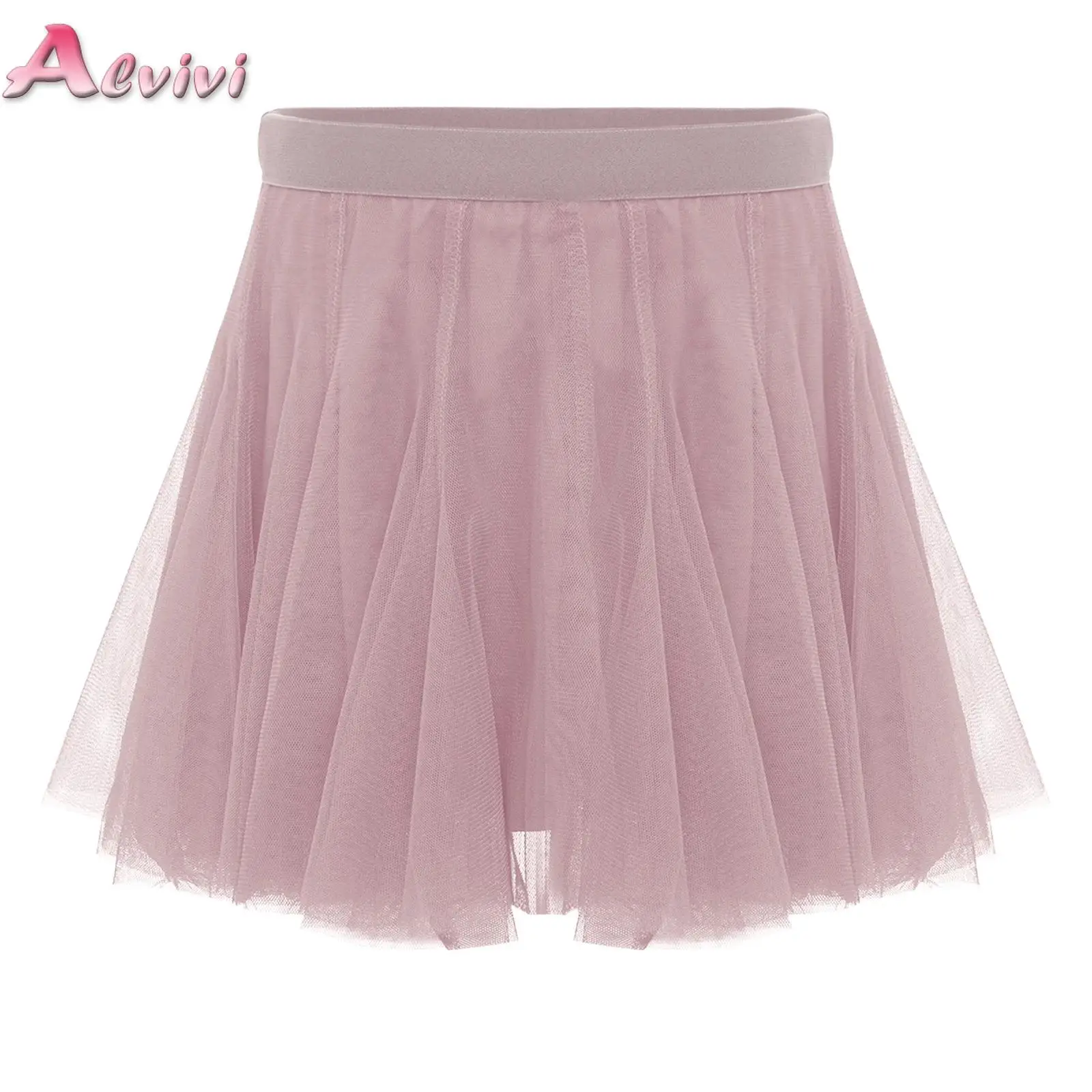 

Kids Girls Tulle Skirt Ballet Dance Dress High Waist Elastic Waistband A-Line Tutu Skirts for Wedding Party Holiday Photography