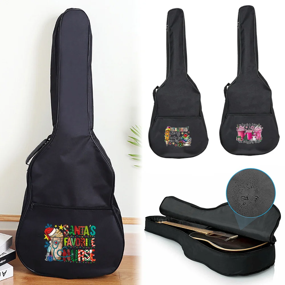 

Acoustic Guitar Bag Waterproof Guitar Bag Rip-stop Oxford Nylon Double Straps Padded Gig Musical Instrum Backpack