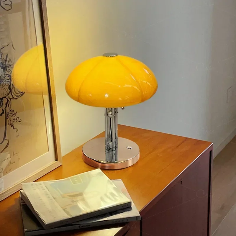 

Medieval Bauhaus table lamp mushroom table for Living Room Background Corner Decor Study Creative Room Pumpkin