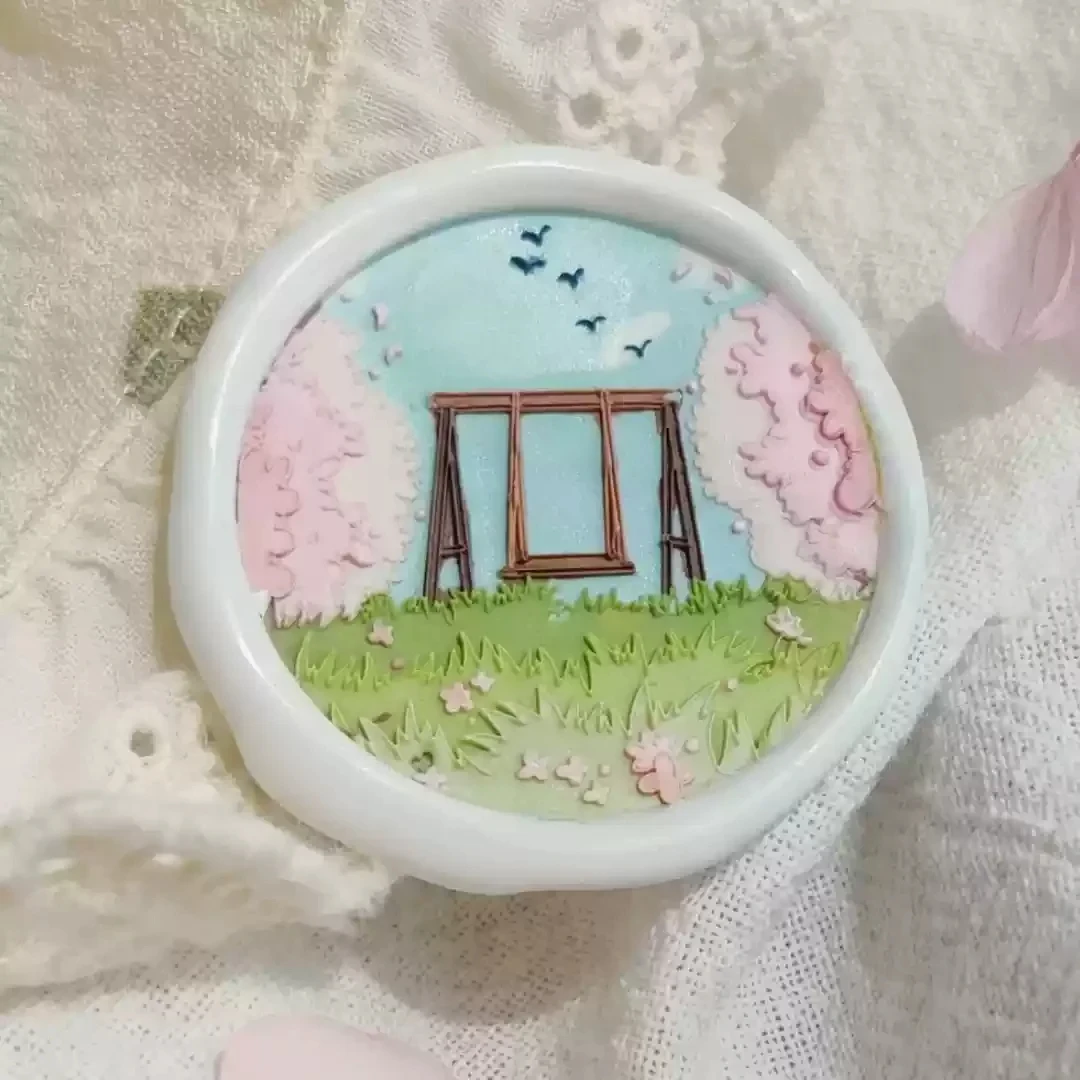 새로운 화재 인감 음악 플레이어 스탬프 브론즈 헤드 장난감 모란 복숭아 디자인 외계인 구호 크리 에이 티브 Diy 예술 및 크리 에이 티브 우표 장난감