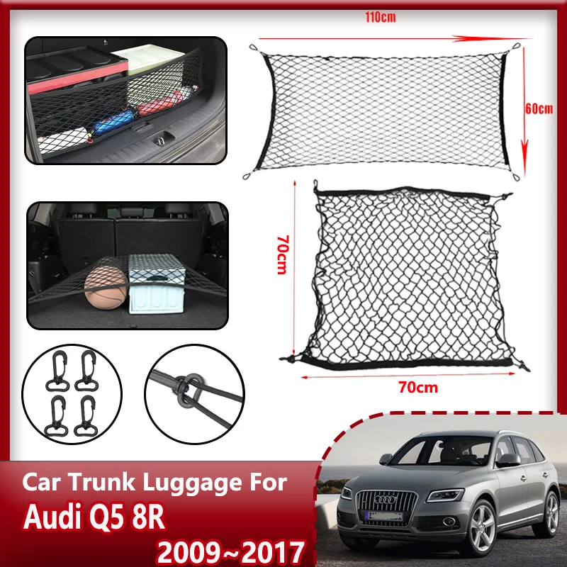 

Car Trunk Net For Audi Q5 2010 Accessories 8R 2009-2017 Storage Cargo Organiser Elastic Mesh Net Holder Pocket Nylon Accessories