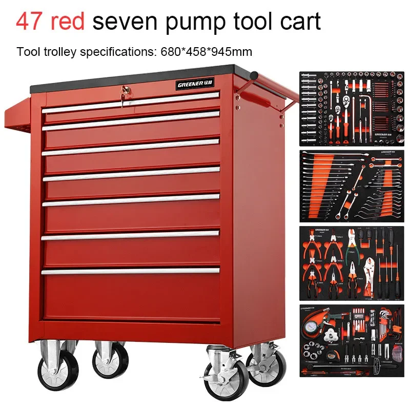 YyhcTool BoxHot Selling Black Tool Cabinet Heavy Duty Tool Box Roller Cabinet Professional Metal Garage Cabinet With Tools