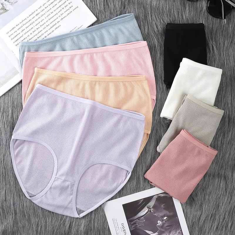 Baumwolle Höschen Weibliche Hohe Taille Slips Weiblichen Bauch Tragen Gesäß Modell Mutter Bund Briefs Frau Unterwäsche YSMA09