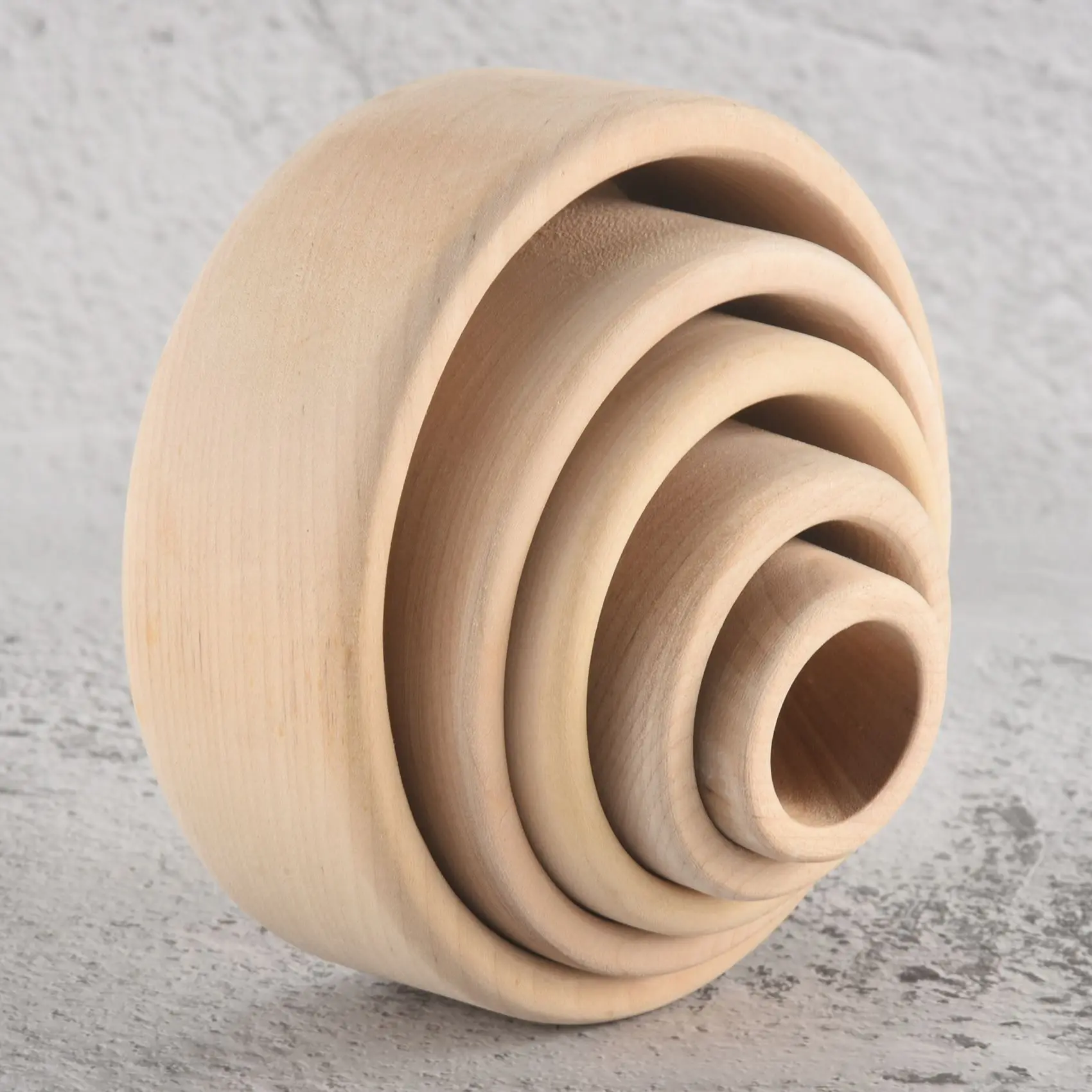 B78B-Baby Wooden Building Blocks Stacking Cup Game Children's Creative Bowl Kids Early Educational Cognitive