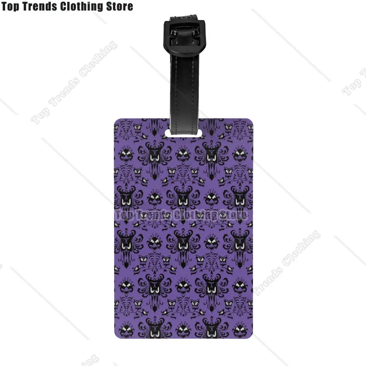 Haunted Mansion Luggage Tags for Suitcases Cute Halloween Ghost Happy Haunts Baggage Tags Privacy Cover Name ID Card