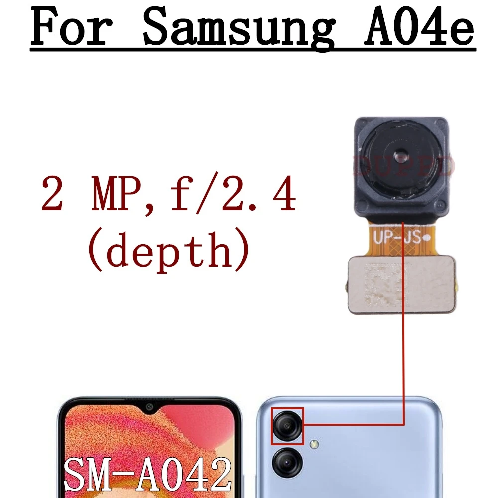 كاميرا أمامية وخلفية لسامسونج غالاكسي a04e ، وحدة رئيسية مع كابل مرن