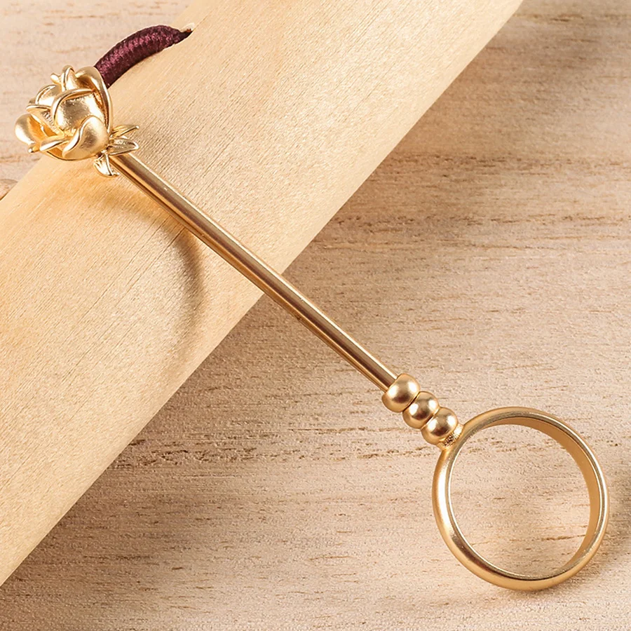 1Pc Rose Ring Individual Smoke Holder With Thick Smoke Holder To Hold Anti-finger Yellow Accessories