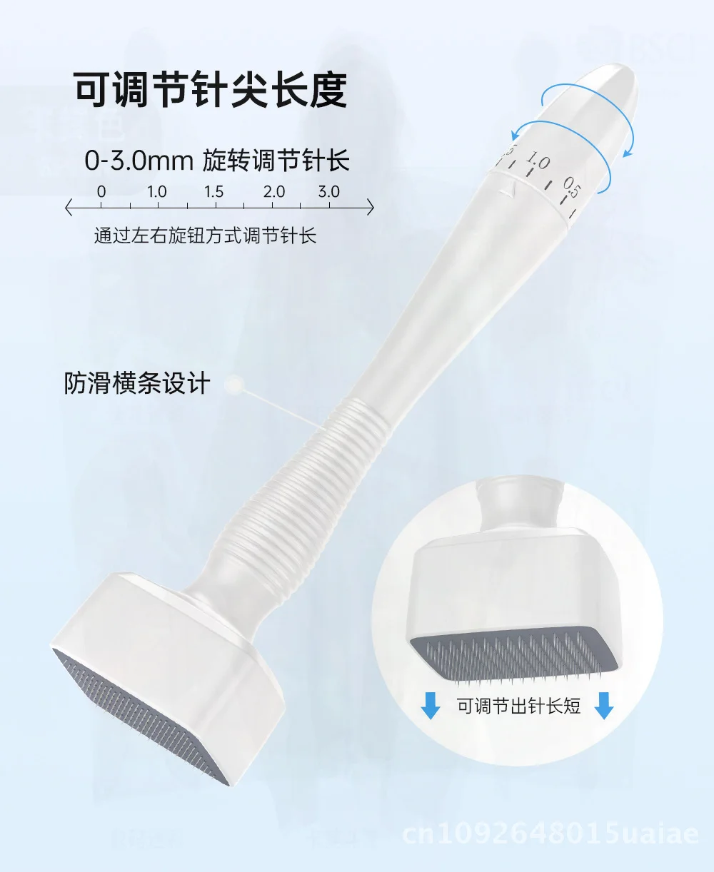 เครื่องมือดูแลผิวหน้า Drs140A ไมโครนีดเดิล โรลเลอร์แบบปรับความยาวเข็มได้ สำหรับการฟื้นฟูผิวหน้า