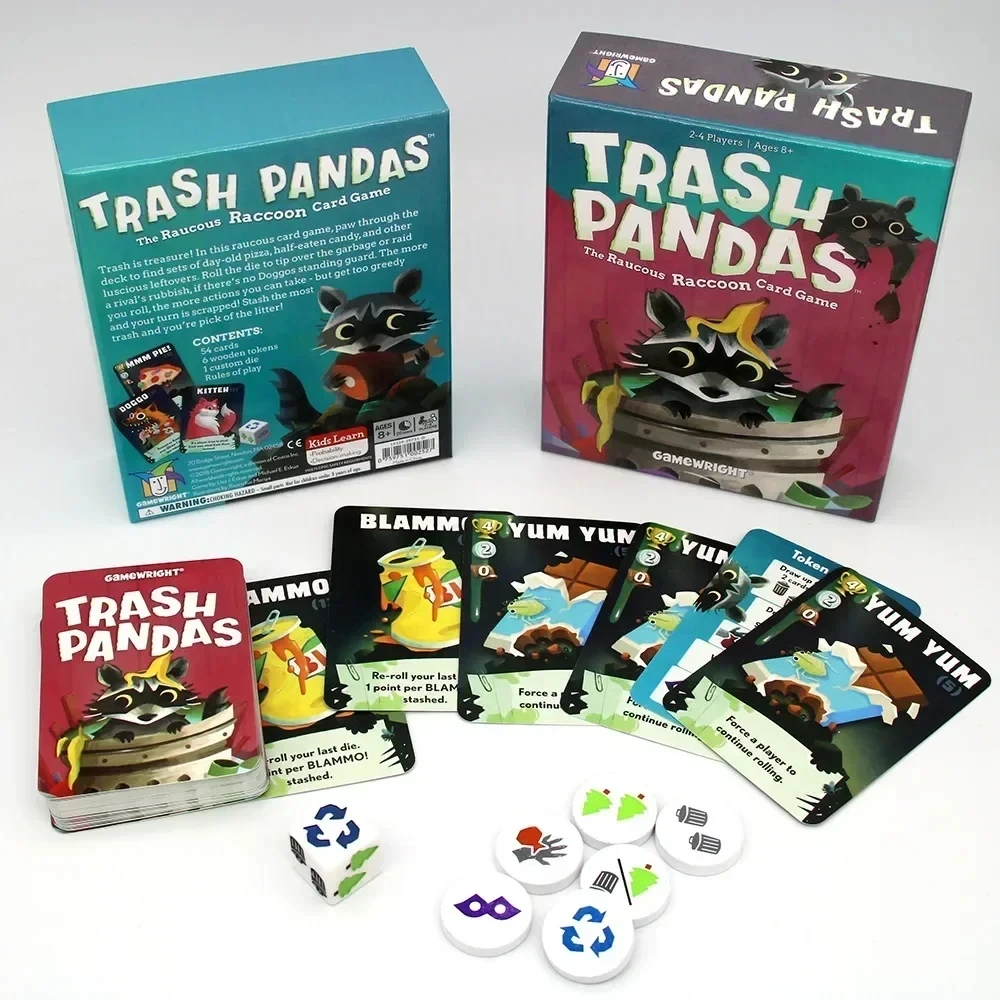 لعبة Trash Pandas Board Game Party Family Strategy Game ألعاب الورق المثيرة للاهتمام (النسخة الإنجليزية)
