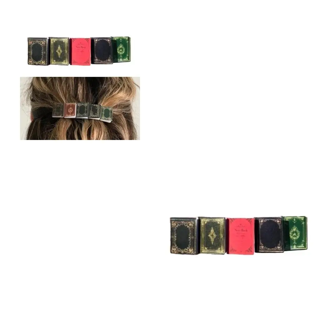 

652F Винтажная мини-заколка для волос в форме книги, заколка в виде утконоса, заколки, декор для волос для женщин