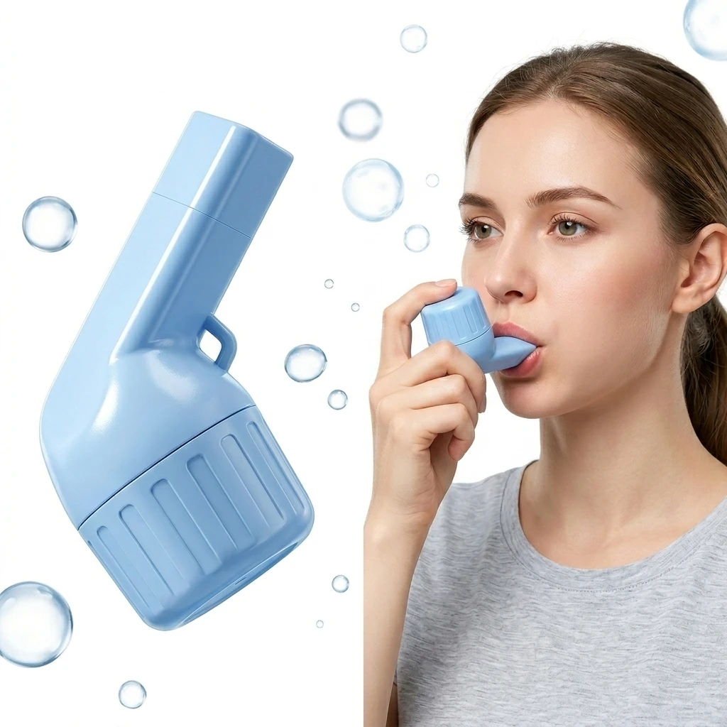 OPEP Breathing Trainer Lung Exerciser Airway Clearance Device Portable Respiratory Training Tool for Asthma COPD Relief