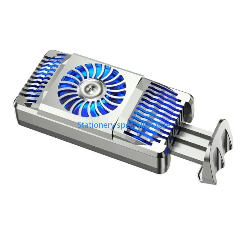 P0RB Cooling System Low Noise Heatsink for 4-6.5inch Cellphone Portable Back Clip Cooling Fan
