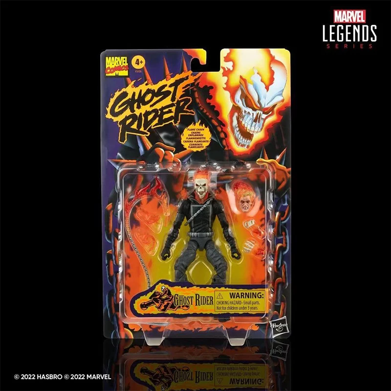 Neu auf Lager Hasbro Retro-Hängekarte Marvel Legends Series Ghost Rider 6-Zoll-Actionfigur Modell Geschenk Spielzeug Sammlerstücke