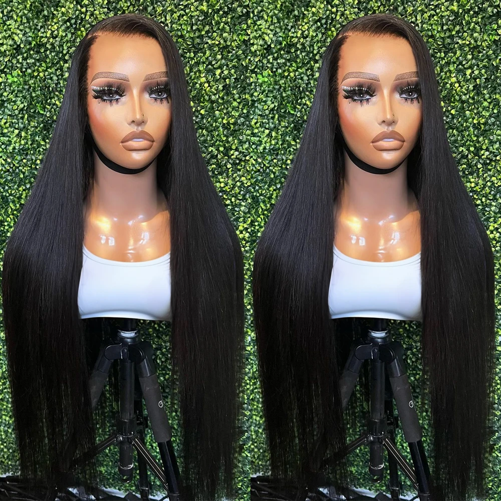 200 Density Pre-Cut No Glue 13x4 Lace Front Human Hair Wigs Brazilian Bone Straight Ready To Wear 7x5 Glueless Lace Closure Wig